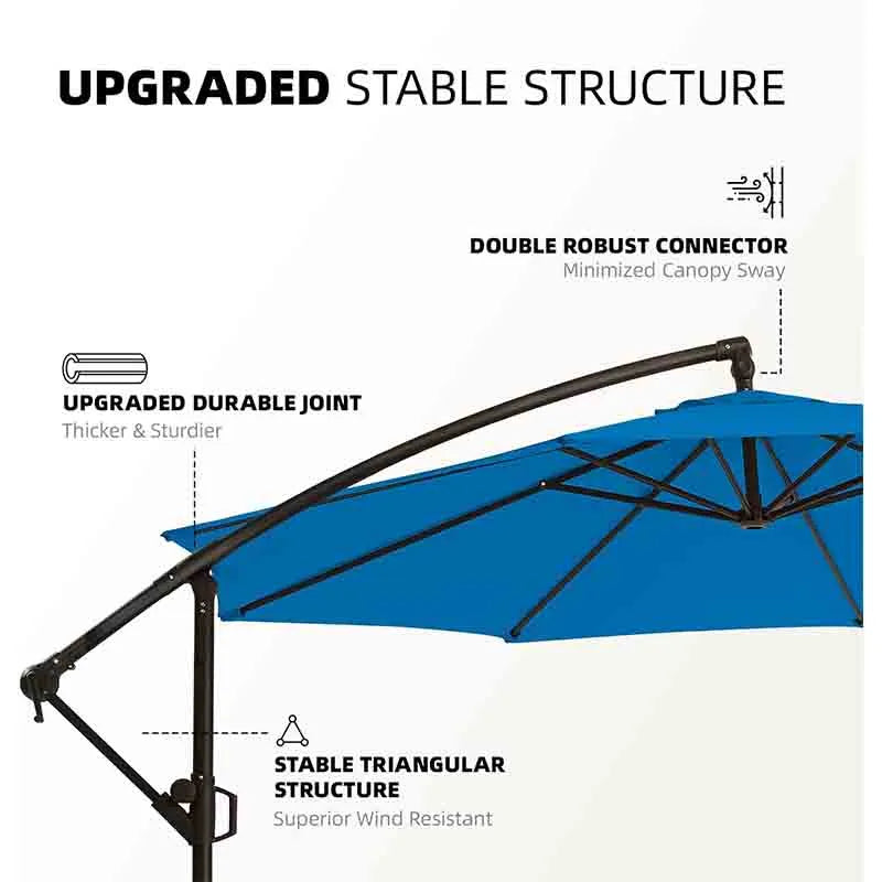 Yoobure Patio Umbrellas Outdoor Cantilever Hanging Umbrellas