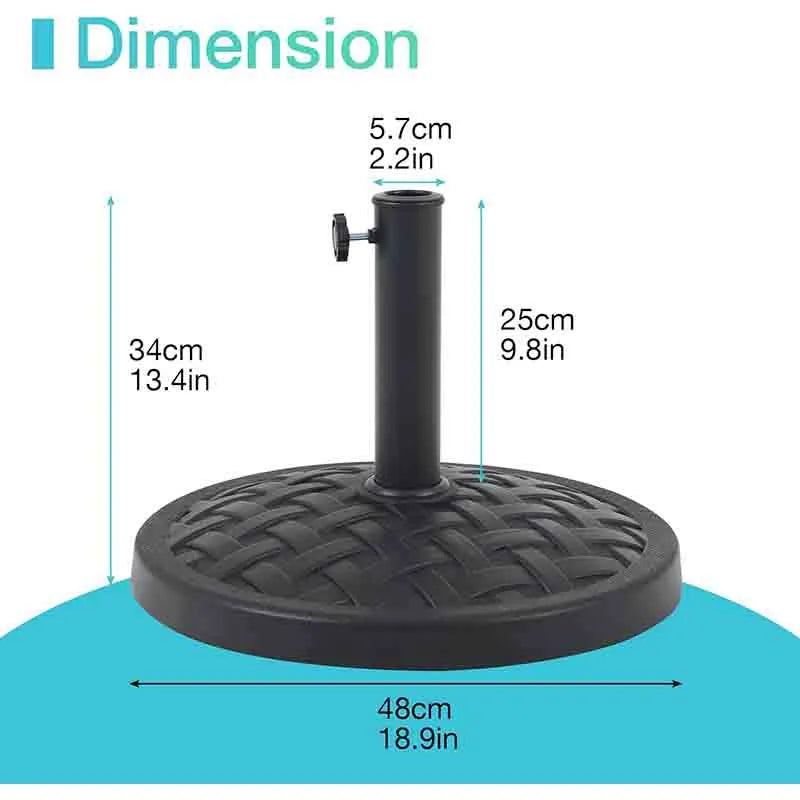 Yoobure 31lb Patio Umbrella Base Round Market Umbrella Stand