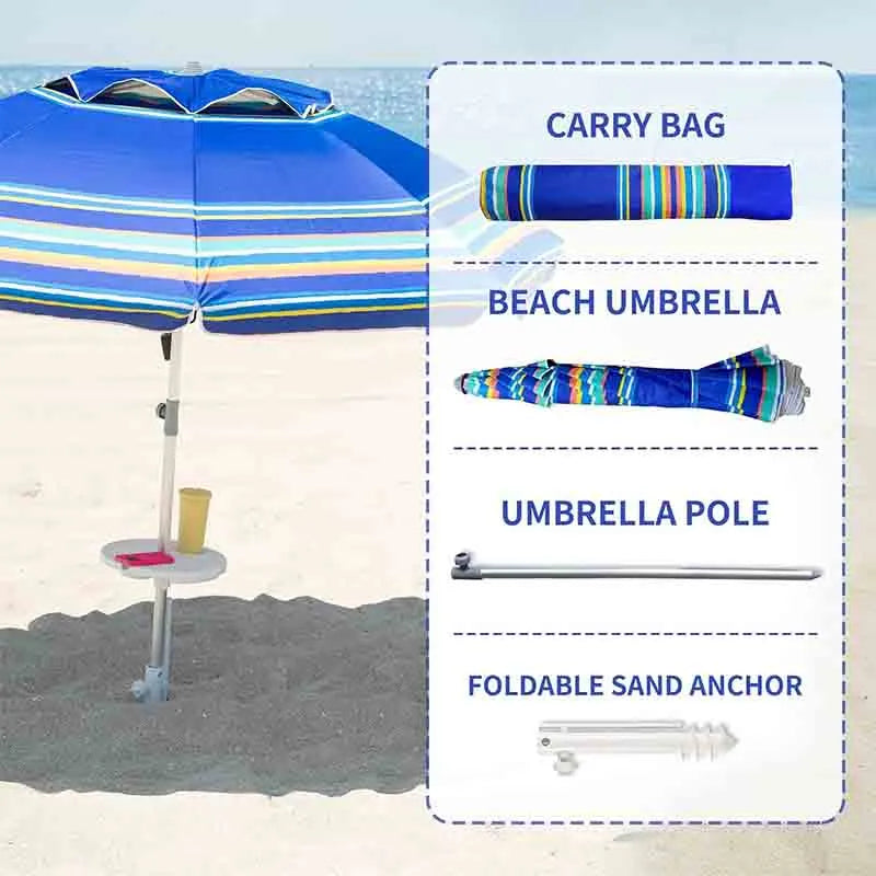 Yoobure Heavy Duty High Wind Beach Umbrella Parasols