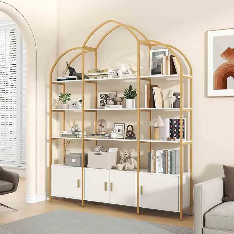 Yoobure 5-Tier Bookshelf Arched Bookshelves and Bookcases