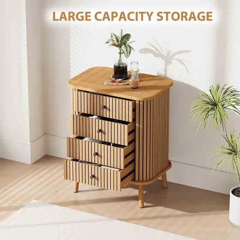 Yoobure 4 Drawer Dressers Nightstand Chest of Drawers