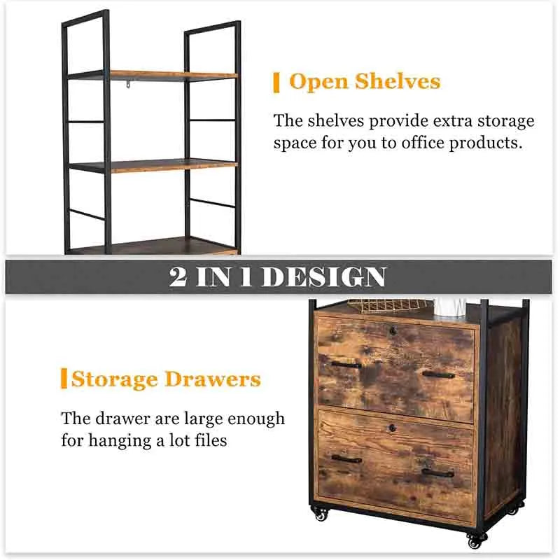 Yoobure 2 Drawer File Cabinet with Lock, File Cabinets