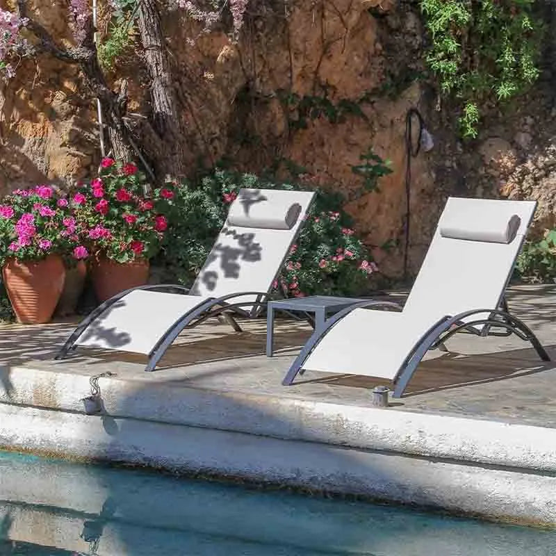 Yoobure Patio Chaise Lounge Set of 3 Outdoor Lounge Chair