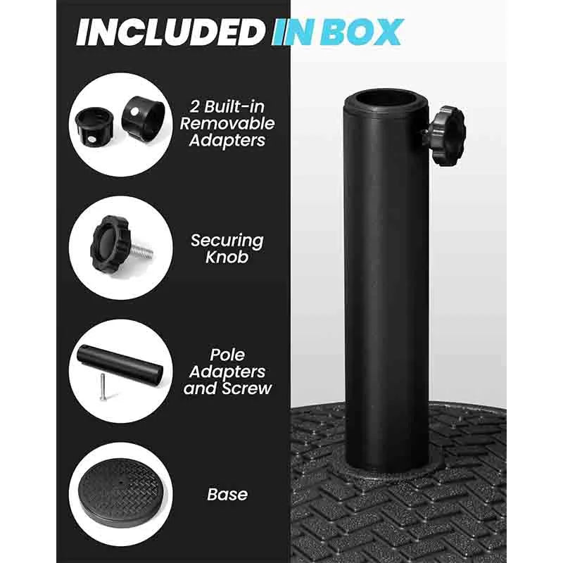 Yoobure Round Patio Umbrella Base for Market Umbrella