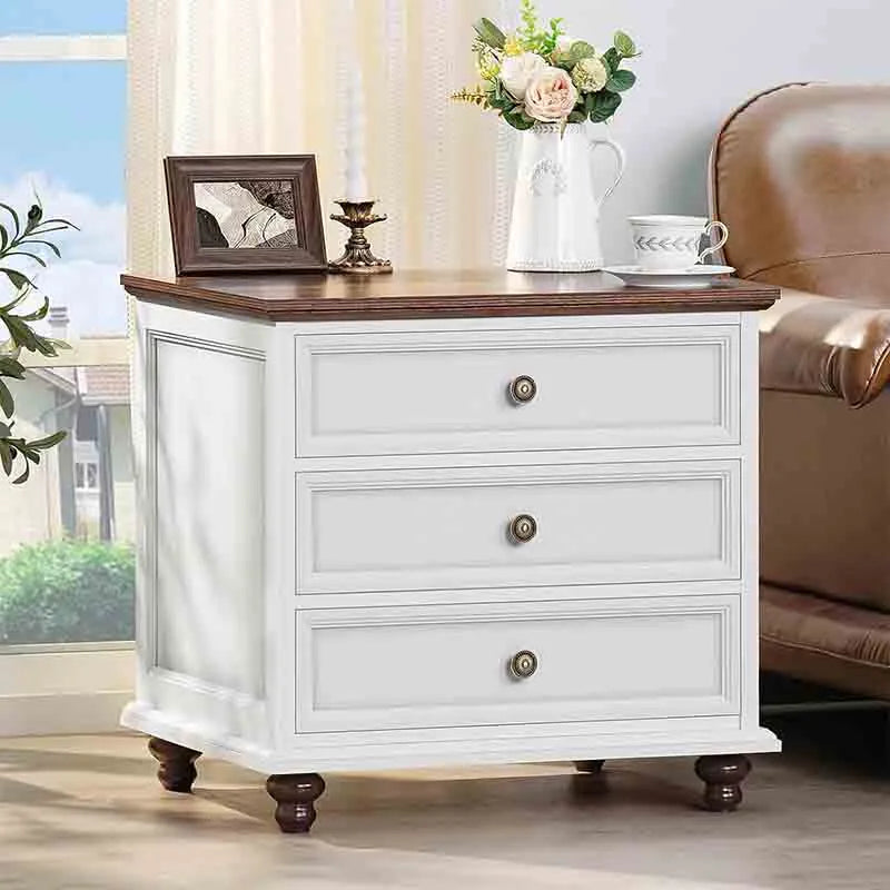 Yoobure 24" Wide Farmhouse Night Stand,Large End Table