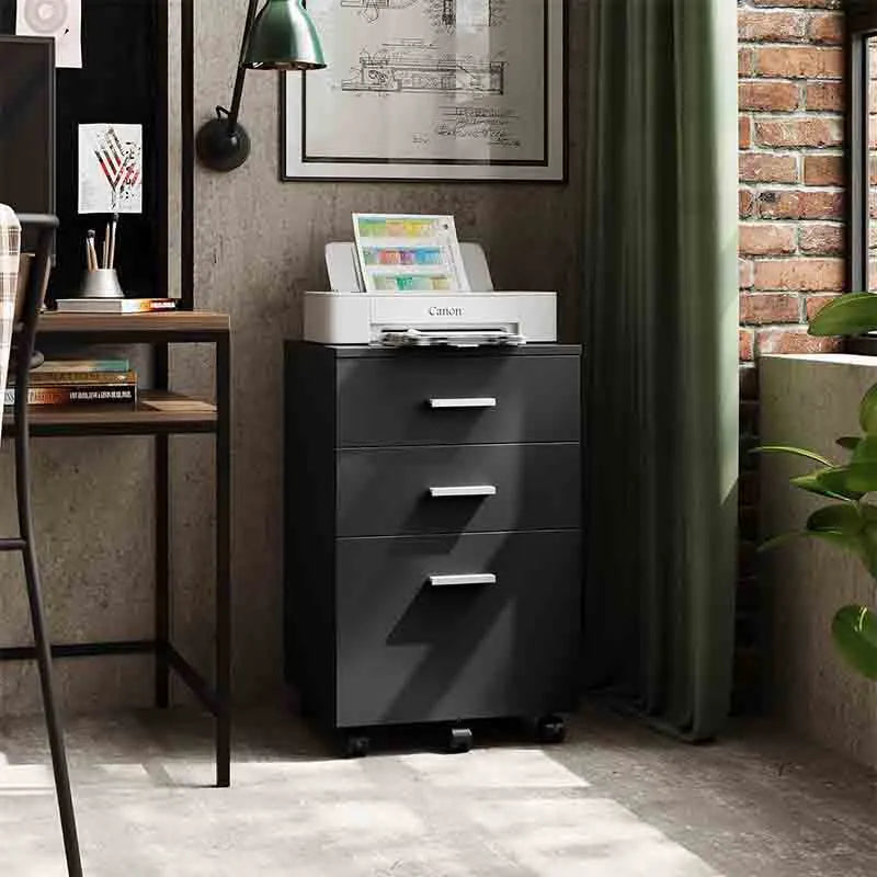 Yoobure 3-Drawer Wood Mobile File Cabinet