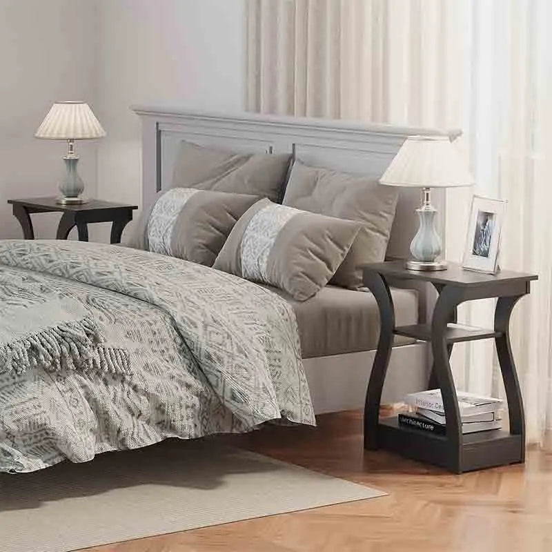 Yoobure End Table Set of 2 with Charging Station