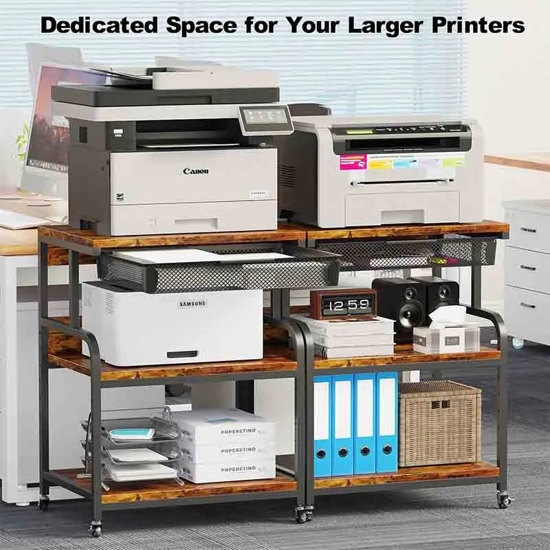 Yoobure Extra Large Printer Stand with Drawer Printer Table
