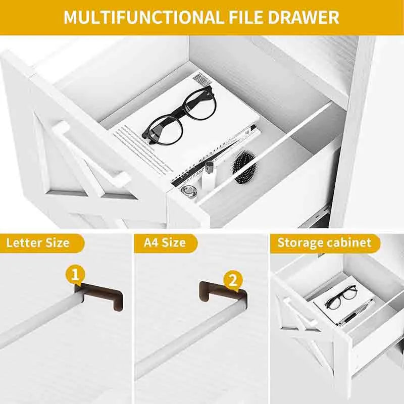 Yoobure 60" Corner Computer Desk with File Cabinet