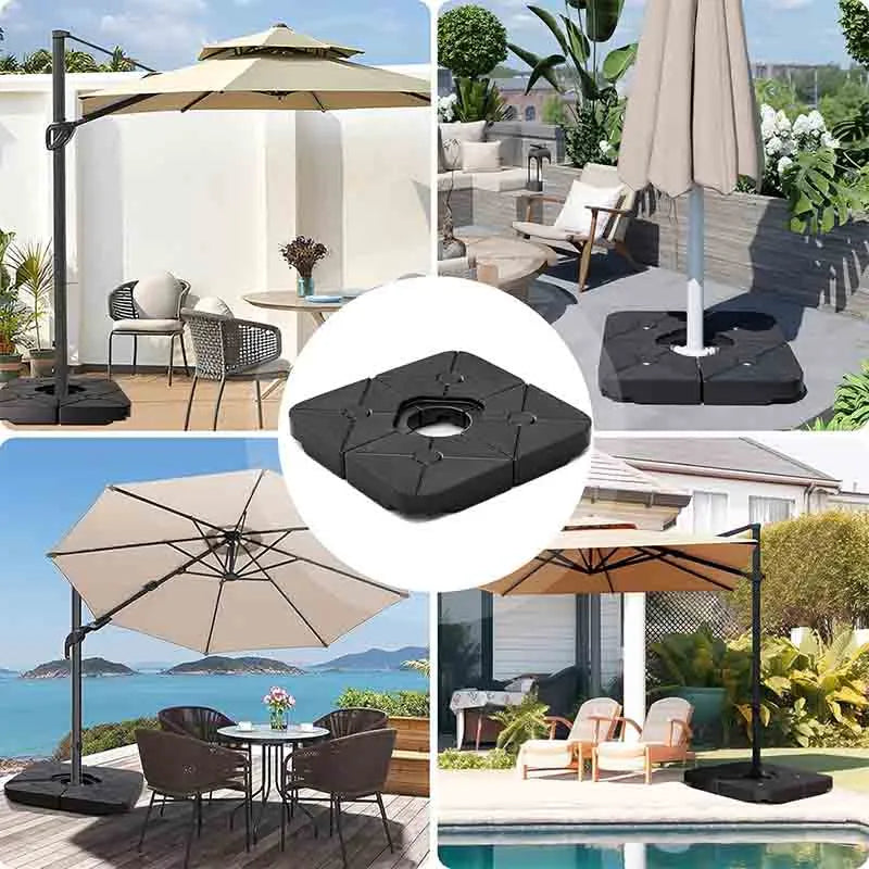 Yoobure 4-Piece Umbrella Base Outdoor Patio Umbrella Stand