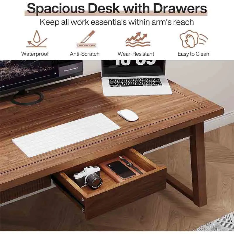 Yoobure Home Office Wooden Computer Desk with Drawer