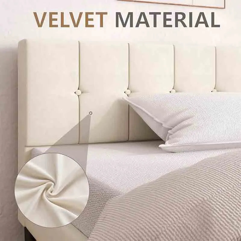 Yoobure Queen Size Bed Frame with Upholstered Headboard
