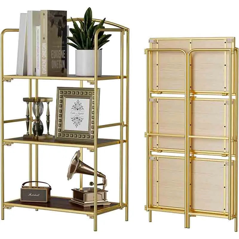 Yoobure No Assembly Folding Bookshelf Book Shelf