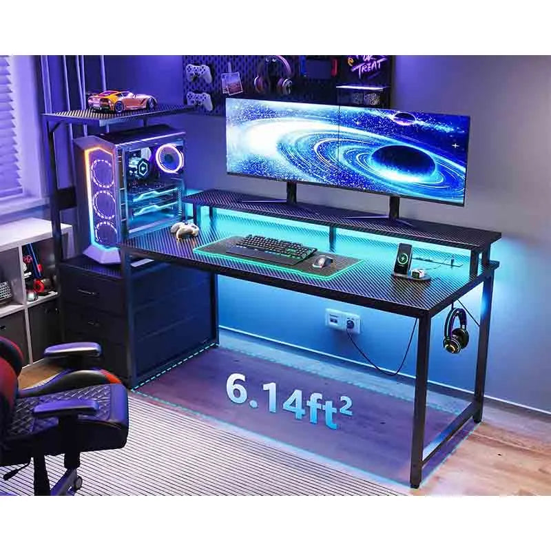 Yoobure 59 Inch Modern Gamer Desk Table