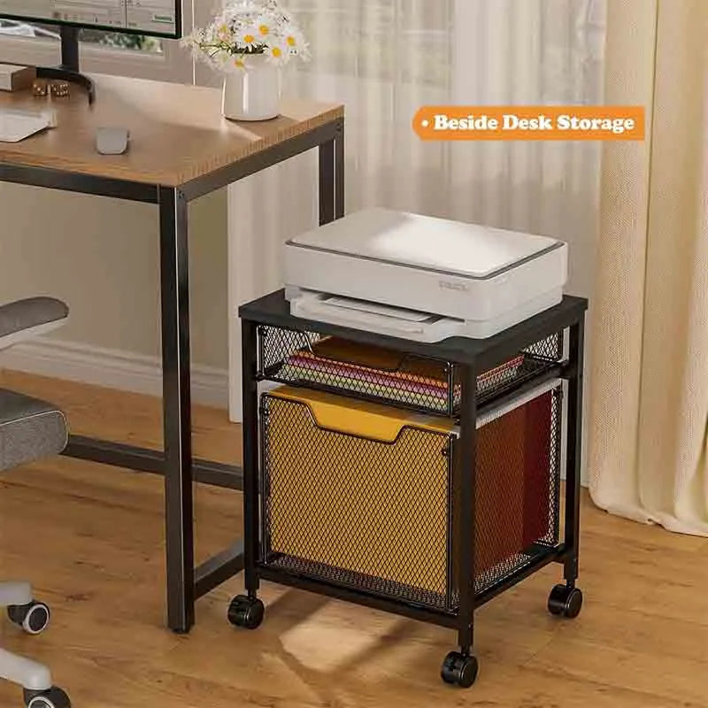 Yoobure Rolling File Cabinet Cart, Printer Stand with Drawer