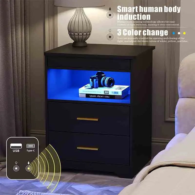 Yoobure Night Stand with USB & Type-C Port