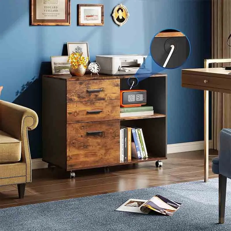 Yoobure 3-Drawer Wood Lateral Filing Cabinet