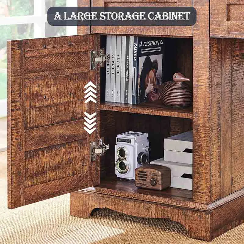 Yoobure 60" L Shaped Executive Desk with Drawers, Wood