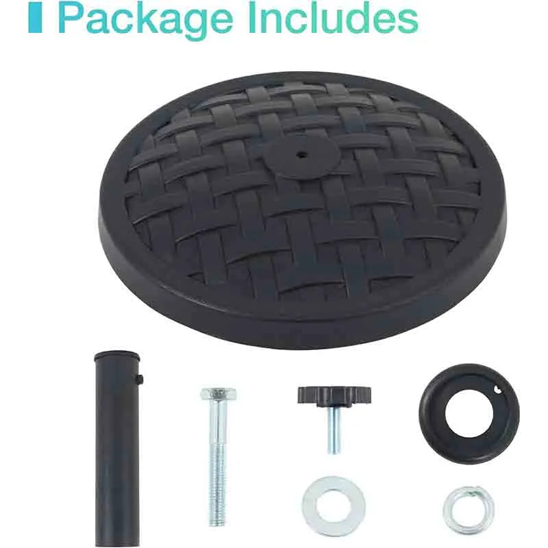 Yoobure 31lb Patio Umbrella Base Round Market Umbrella Stand