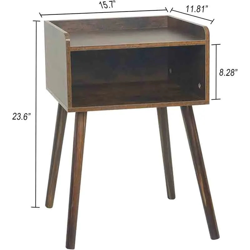 Yoobure Nightstand, Mid Century Modern Side Table