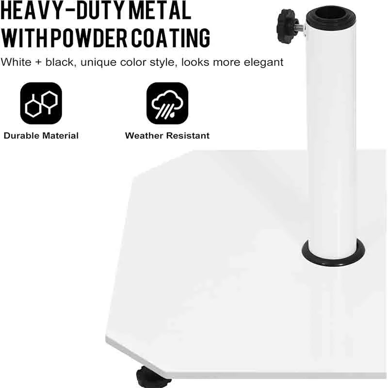 Yoobure Outdoor Umbrella Base 42 LBS Steel Umbrella Stand