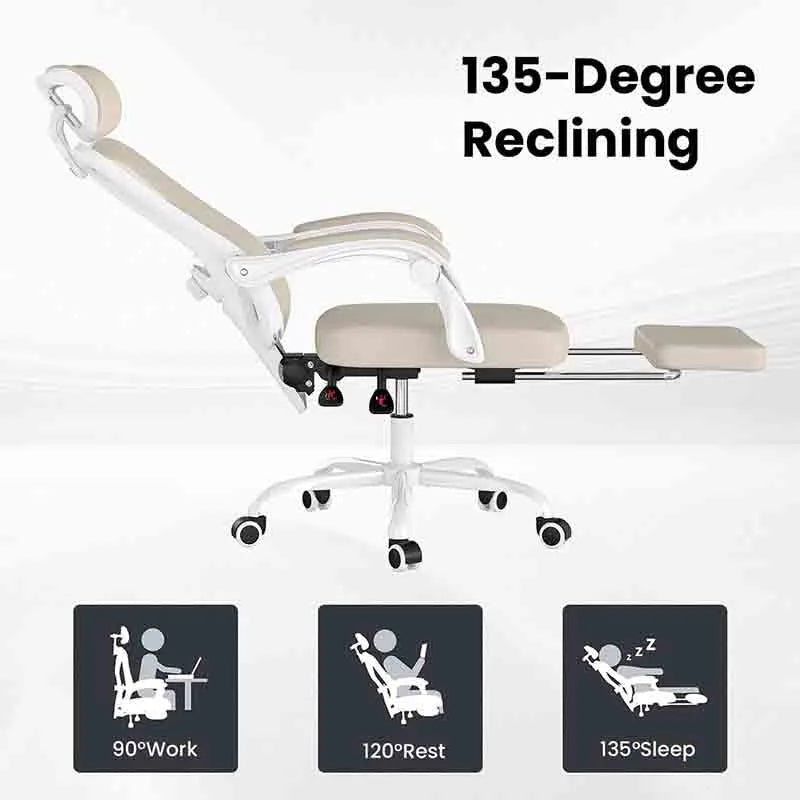 Yoobure Ergonomic Office Chair with Footrest and Headrest