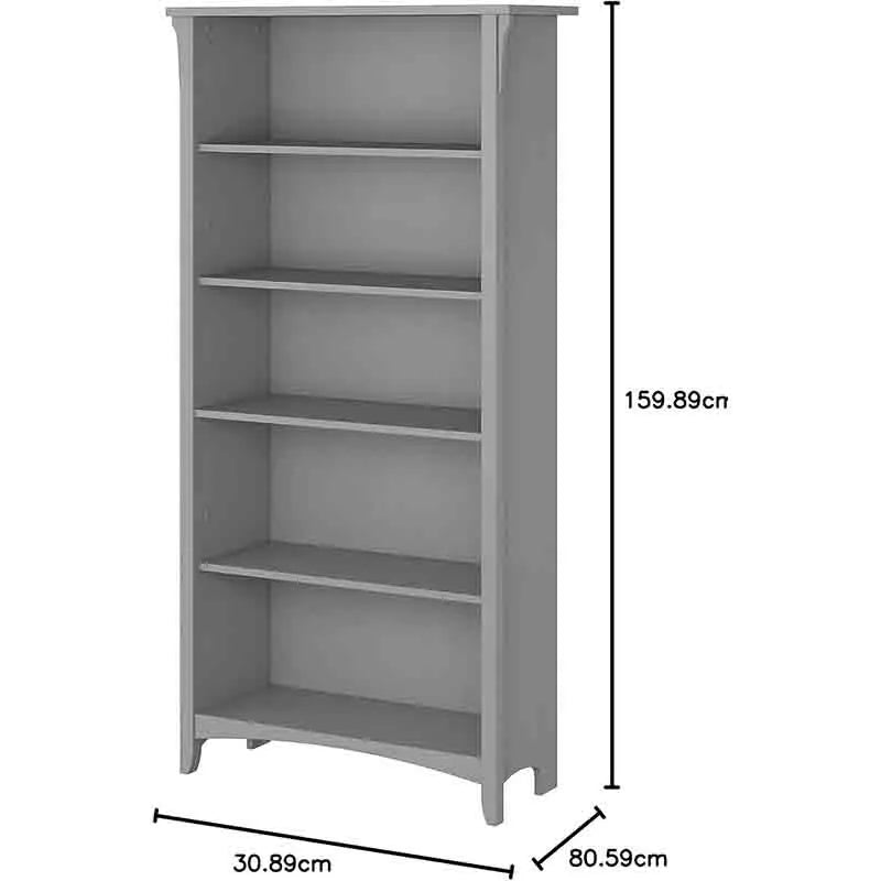 Yoobure 5 Shelf Bookcase Tall Bookshelf, Large Book Shelf
