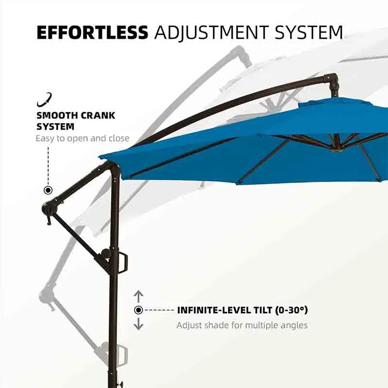 Yoobure Patio Umbrellas Outdoor Cantilever Hanging Umbrellas