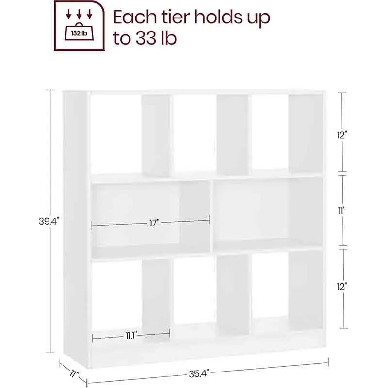 Yoobure Bookcase, Bookshelf, Freestanding Storage Unit