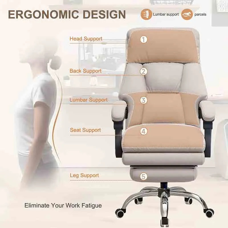 Yoobure Office Chair Executive Desk Chair with Foot Rest
