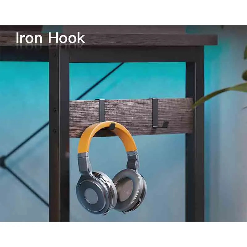 Yoobure 66" L Shaped Larger Gaming Desk, Gray Oak