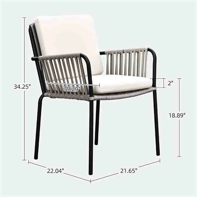 Yoobure Outdoor Dining Chair Set of 2