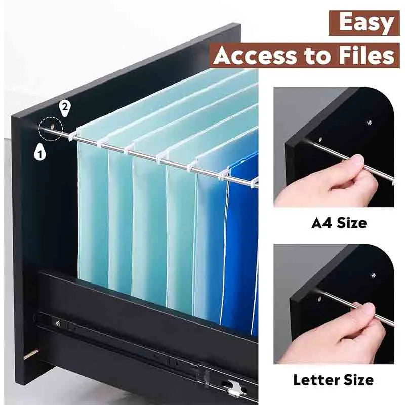 Yoobure 3-Drawer Wood Mobile File Cabinet