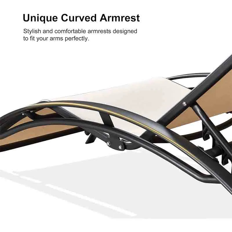 Yoobure Patio Chaise Lounge Set of 3 Outdoor Lounge Chair