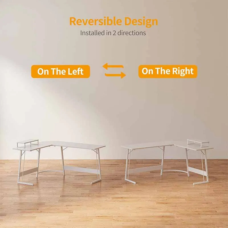 Yoobure 59.1" Home Office Workstation with Small Table, White