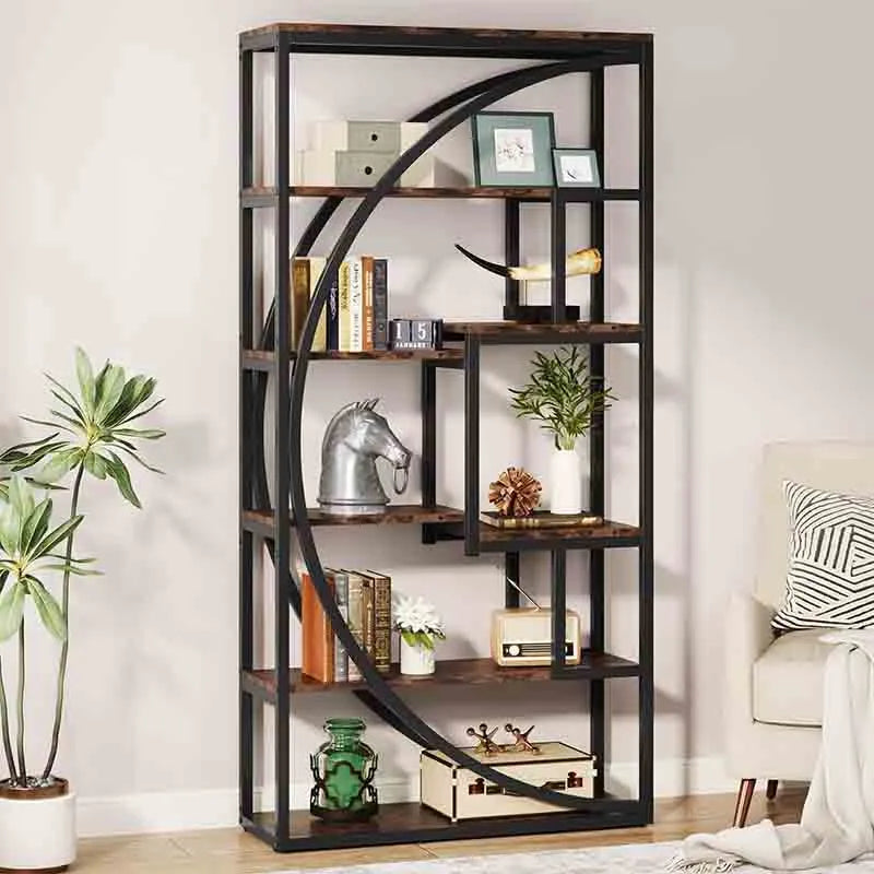 Yoobure Bookshelf Industrial 5 Tier Bookcase Tall Bookshelf – Yoobure Home