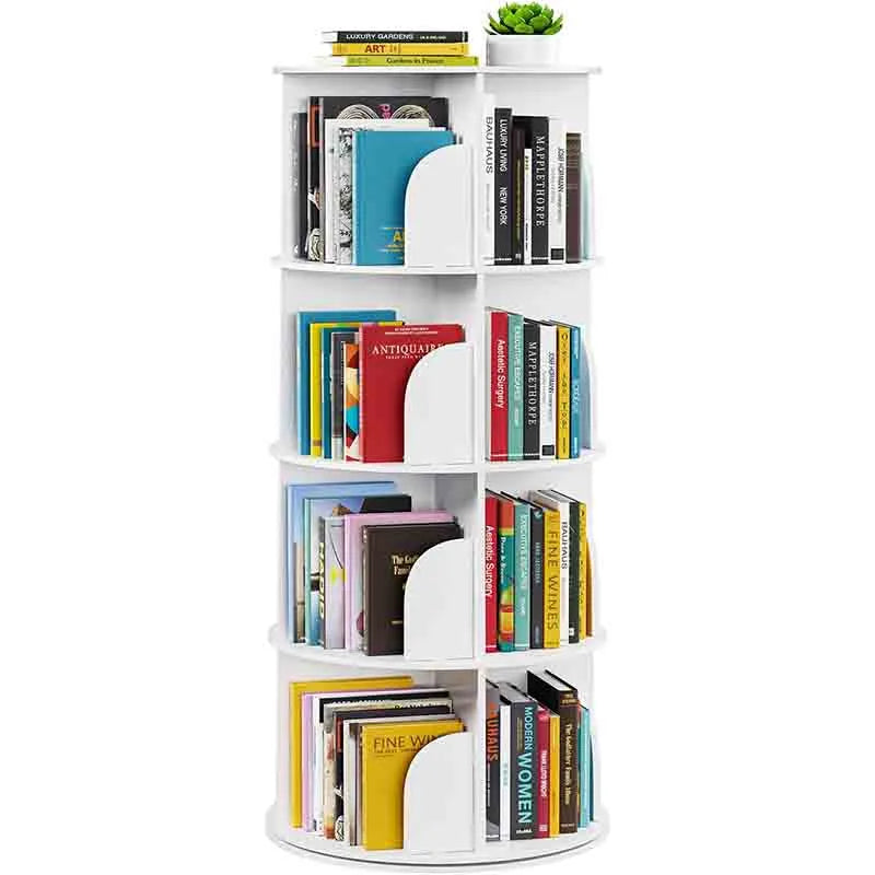 4 Tier Rotating Bookshelf Tower
