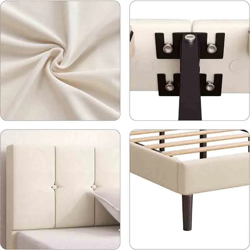 Yoobure Queen Size Bed Frame with Upholstered Headboard