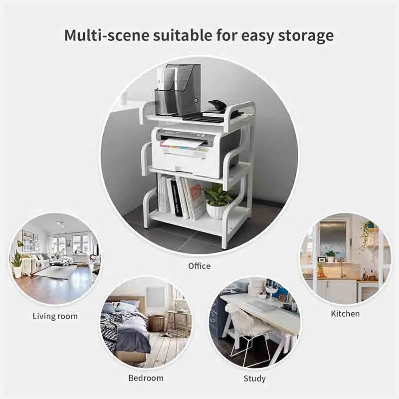Yoobure 3-Tier Printer Stand with Wheels Storage Cart