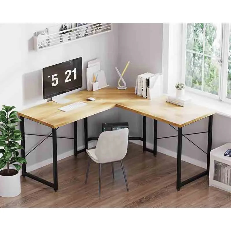 Yoobure Corner Desk Gaming Table for Home Office, Sandalwood