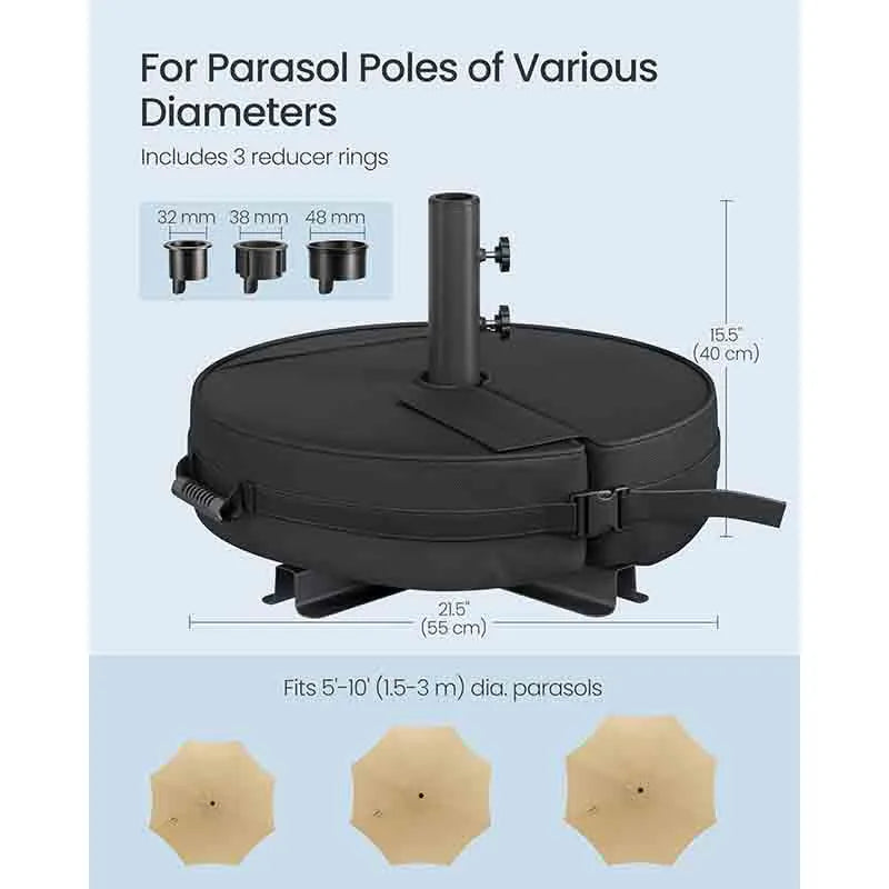Yoobure Umbrella Base Round Patio Umbrella Stand Heavy-Duty