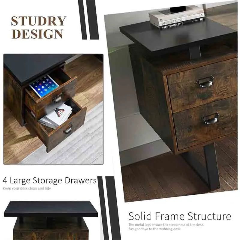 Yoobure Computer Desk 59" L Contemporary Home Office Desk