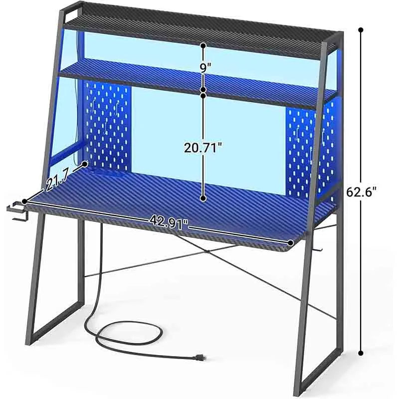 Yoobure PC Gaming Desk with Pegboards for Small Spaces