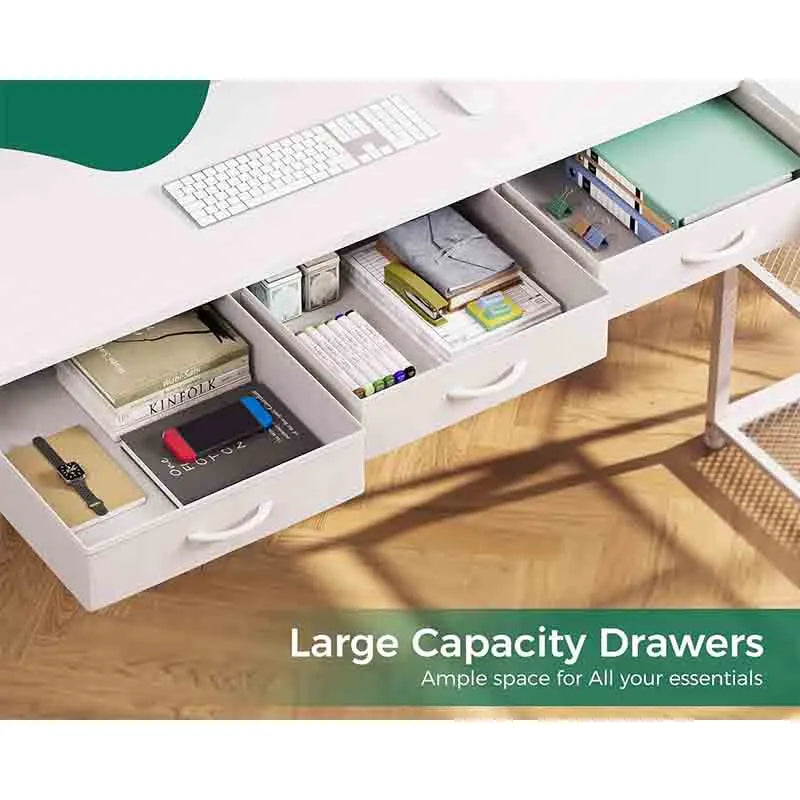 Yoobure 53 Inch L Shaped Computer Desk with Drawers