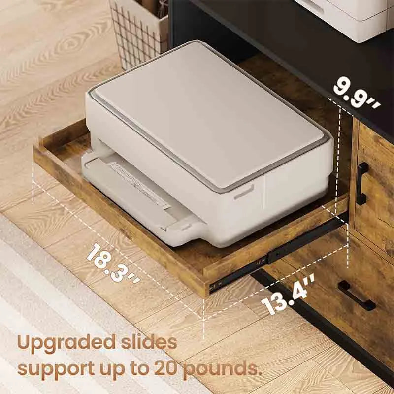 Yoobure File Cabinet with Lock and Sliding Storage Shelf