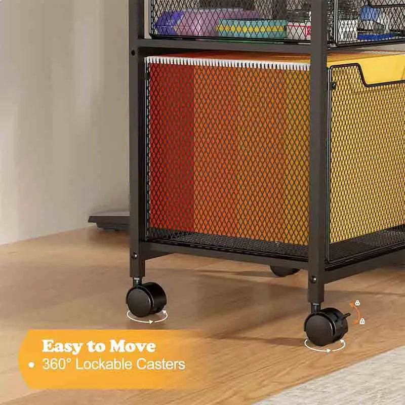 Yoobure Rolling File Cabinet Cart, Printer Stand with Drawer