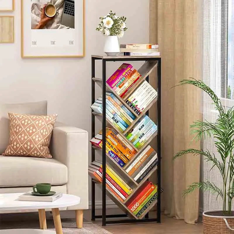 Yoobure 9-Tier Floor Standing Tree Bookshelf