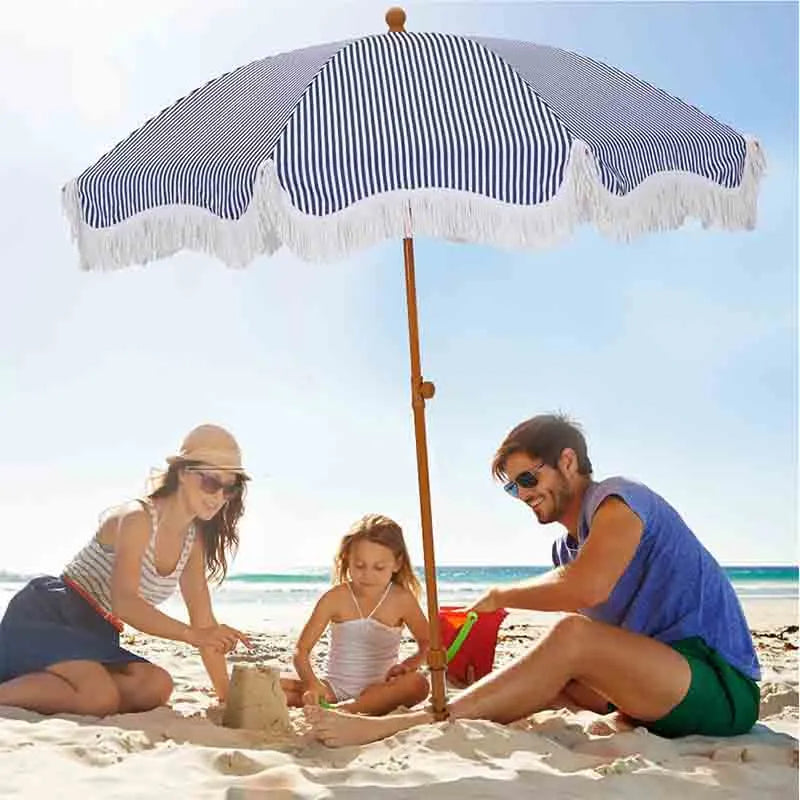 Yoobure 7ft Heavy Duty Beach Umbrella with Sand Anchor