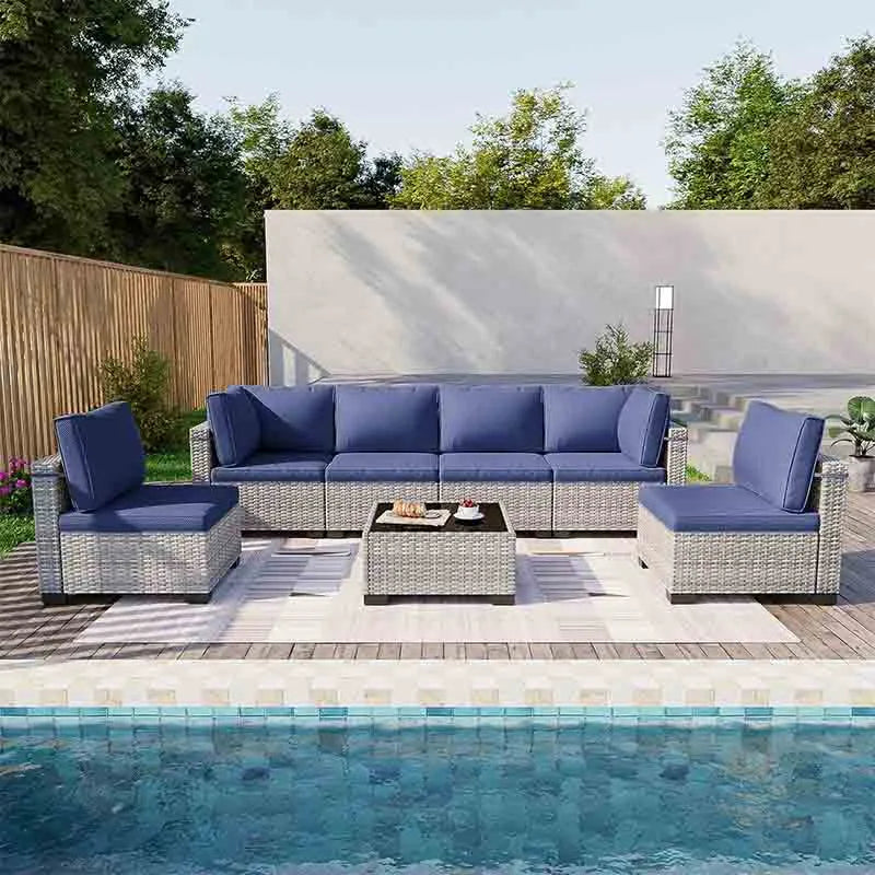 Yoobure 7-Piece Patio Furniture Set, Outdoor Patio Furniture