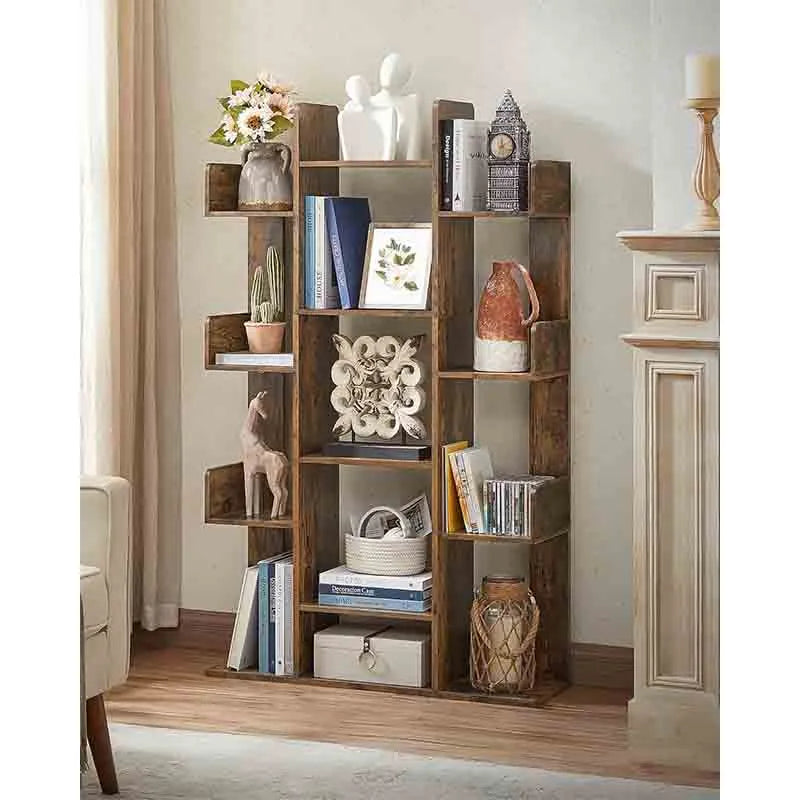 Yoobure Tree-Shaped Bookcase with 13 Storage Shelves